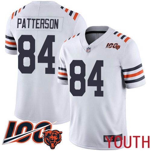 Chicago Bears Limited White Youth Cordarrelle Patterson Jersey NFL Football #84 100th Season->youth nfl jersey->Youth Jersey